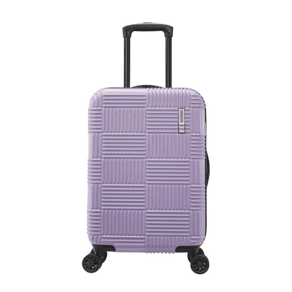 American Tourister NXT Hardside Large Checked Spinner Suitcase - Soft Lilac